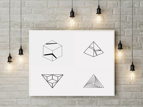 Optical Illusion Shapes 2D