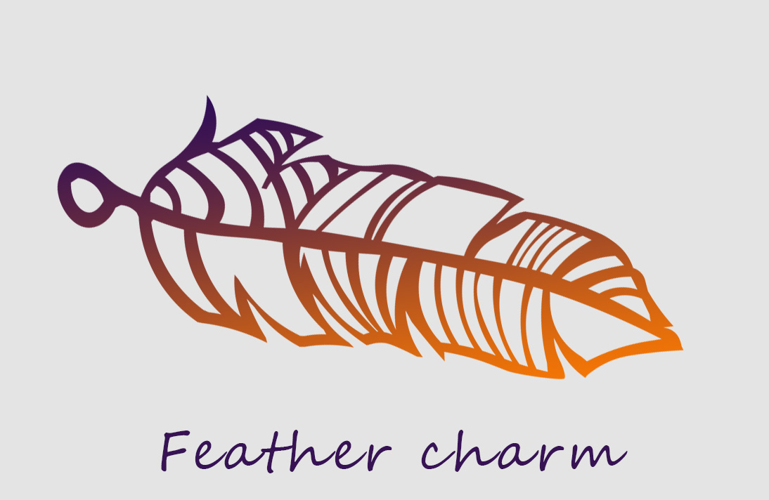 Feather charm