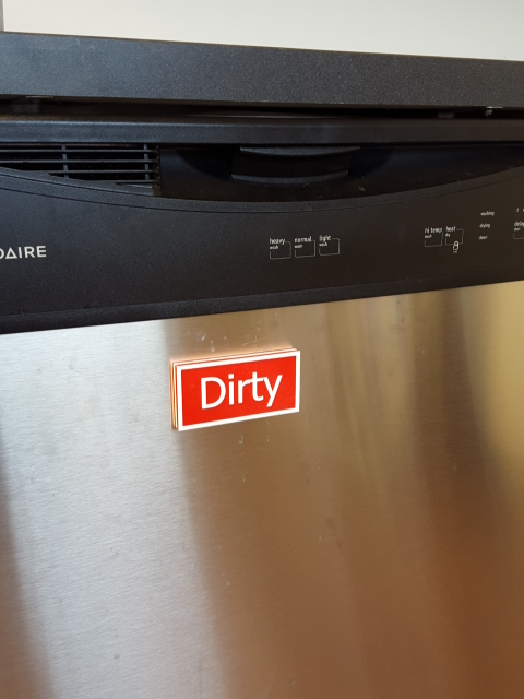 Clean/Dirty Reversible Dishwasher Status Magnet