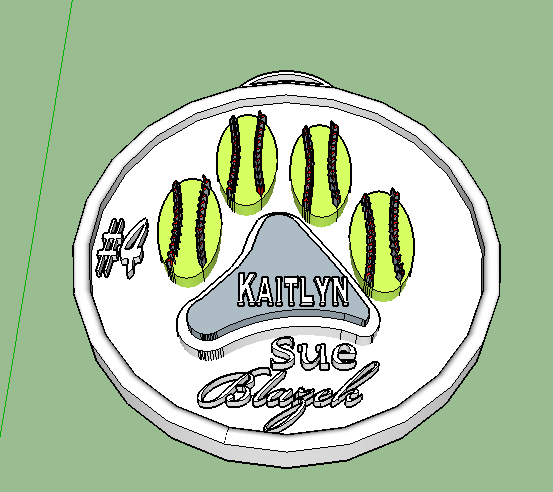 S.B. Softball Keychain