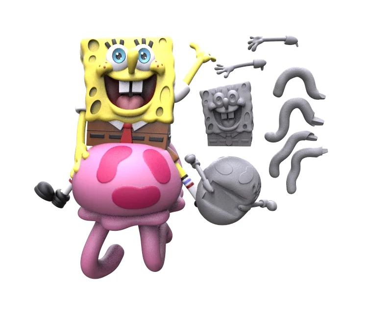 Spongebob squarepants jellyfish riding