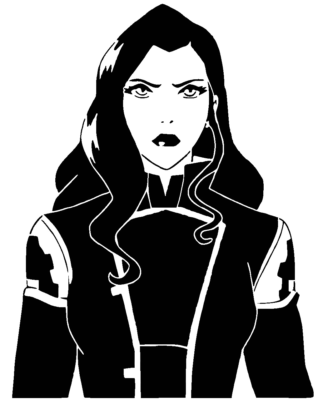 Asami Sato stencil