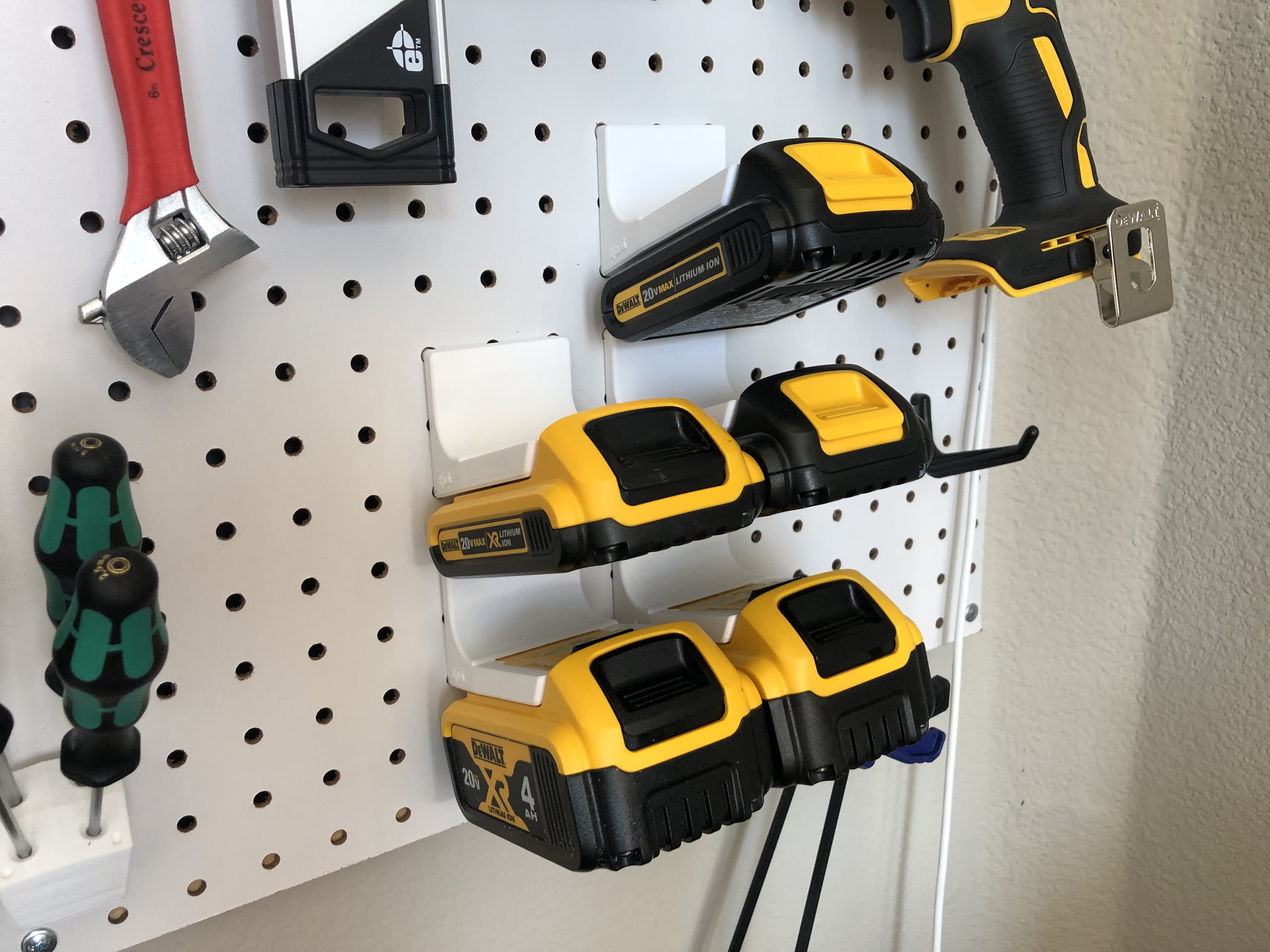 DeWalt 20V Max Battery Pegboard Mount