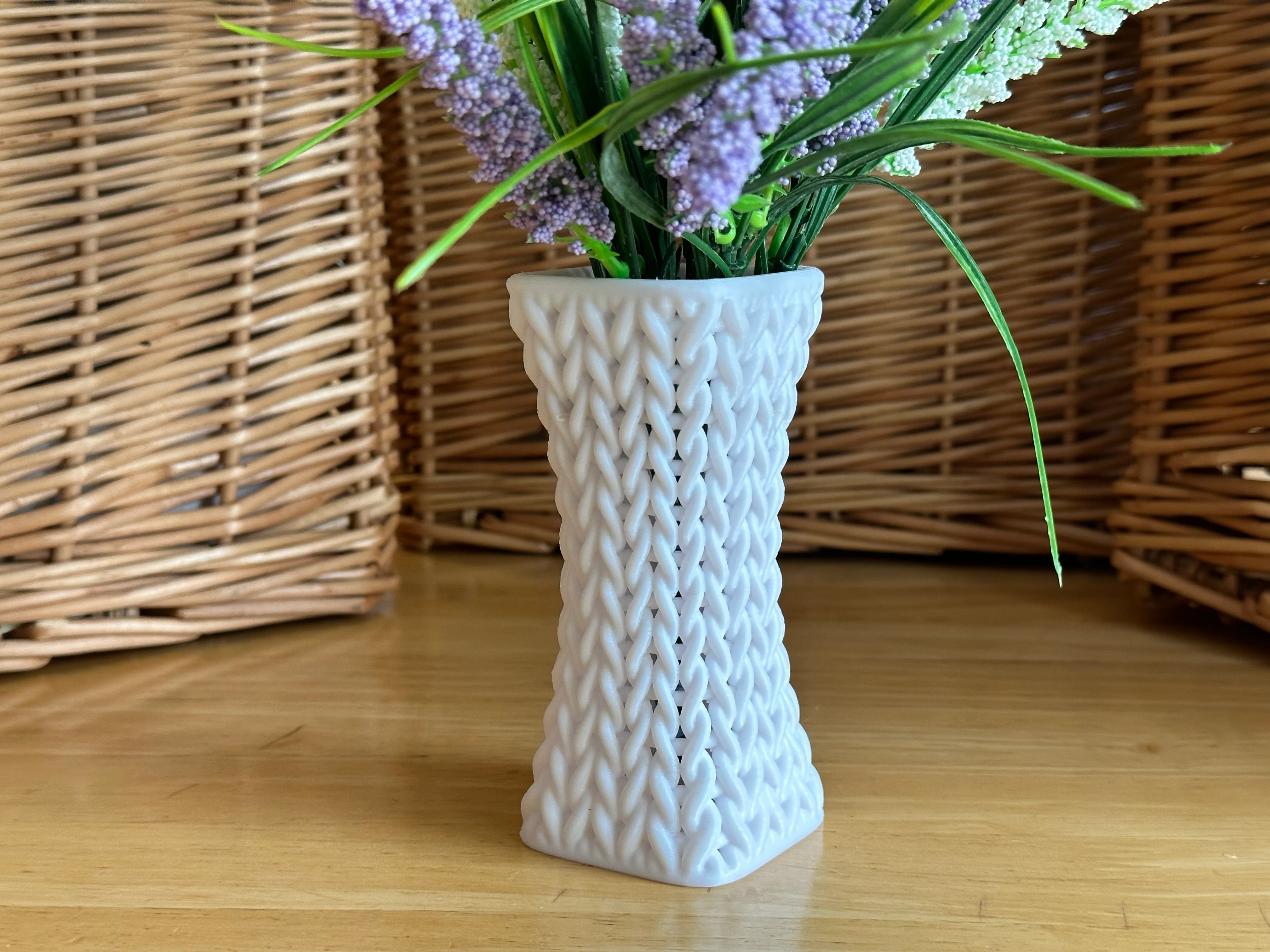 Square Knitted Vase