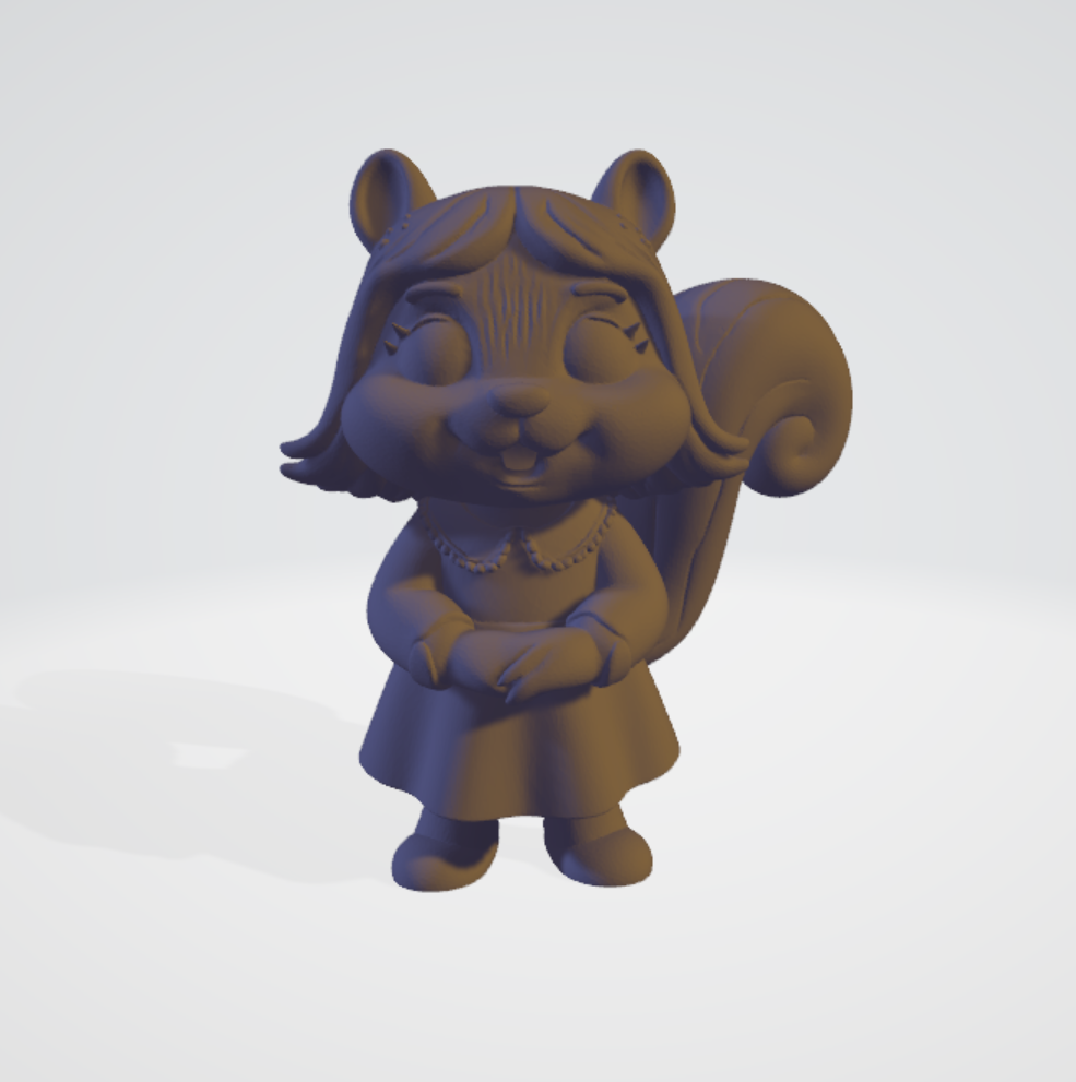 Cute Squirrel Girl Figurine