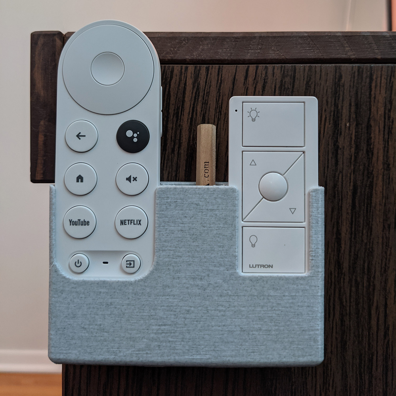 Google TV and Lutron Remote Holder