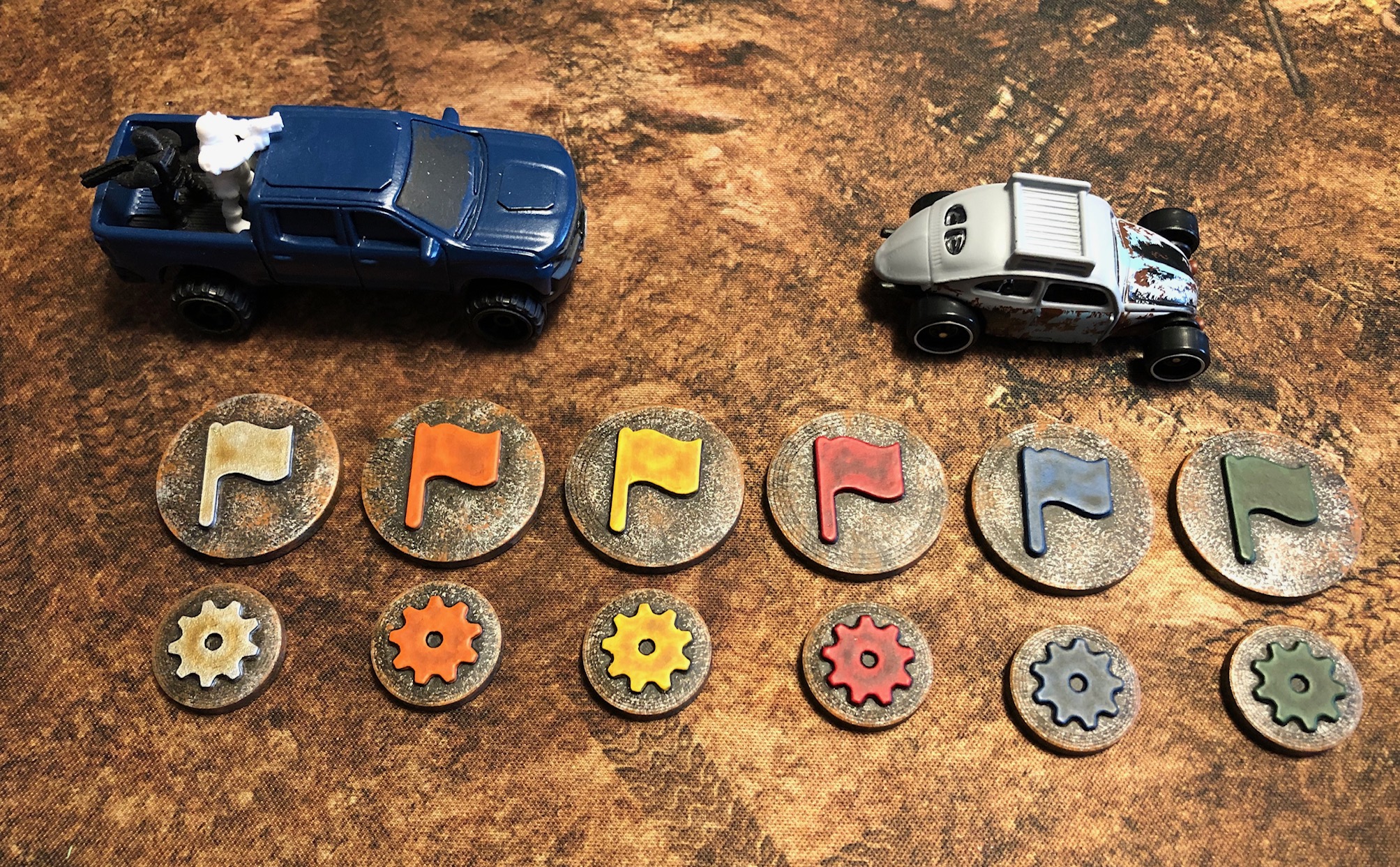 Gaslands Spawn and Flag Markers