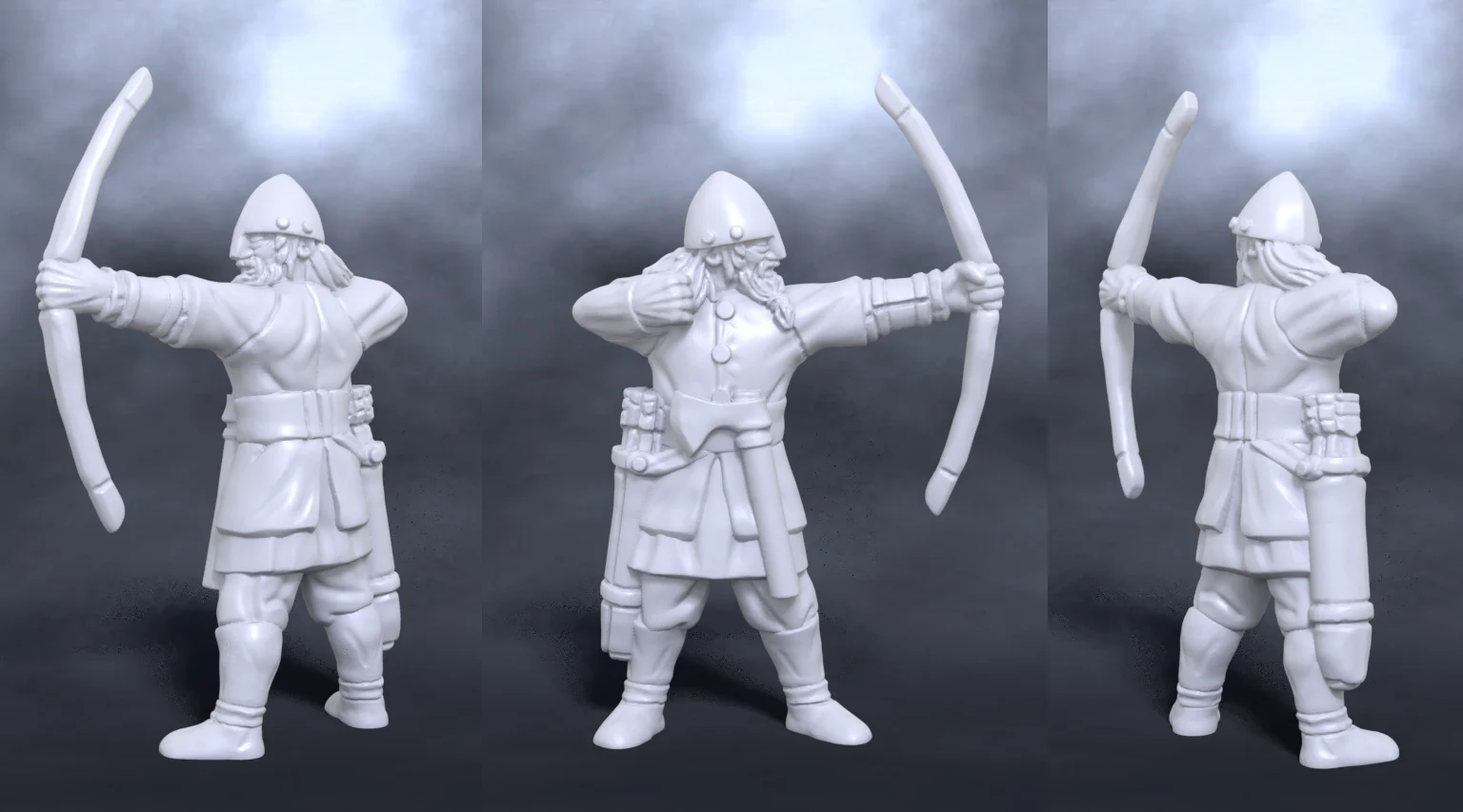 Medieval nordic bowman archer