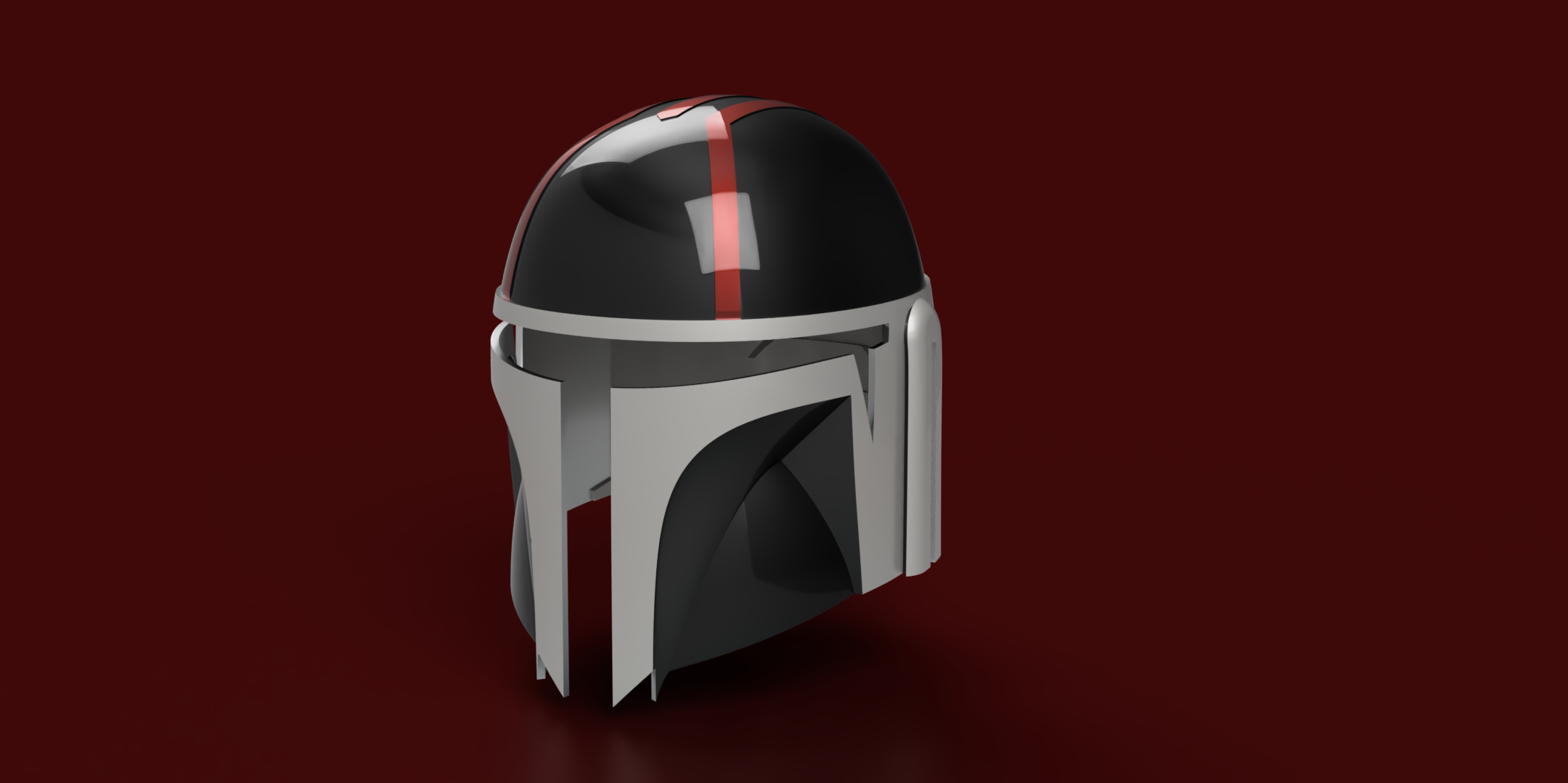 Custom Dark Mandalorian Helmet