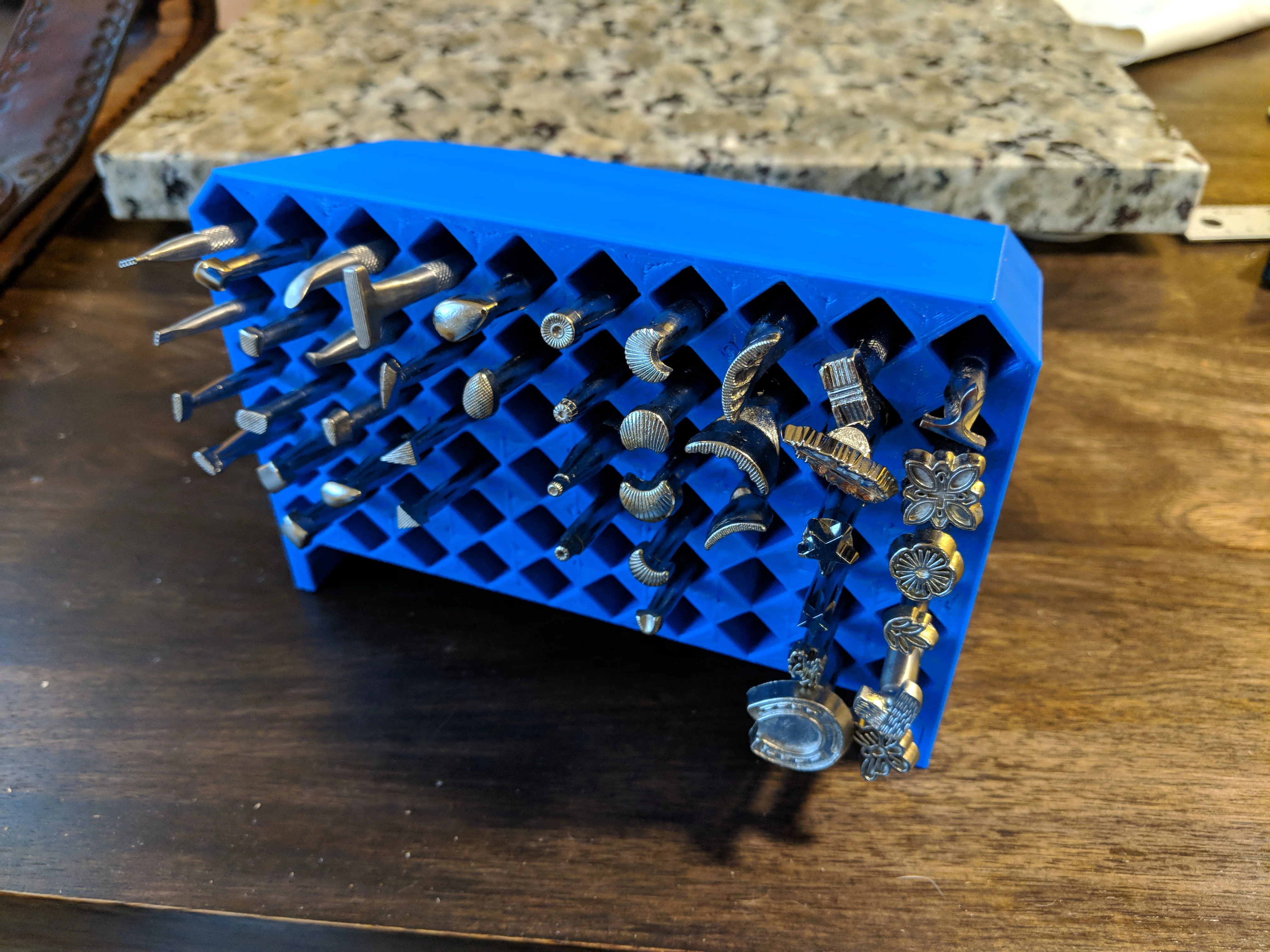 Desktop Leatherworking Stamps Holder