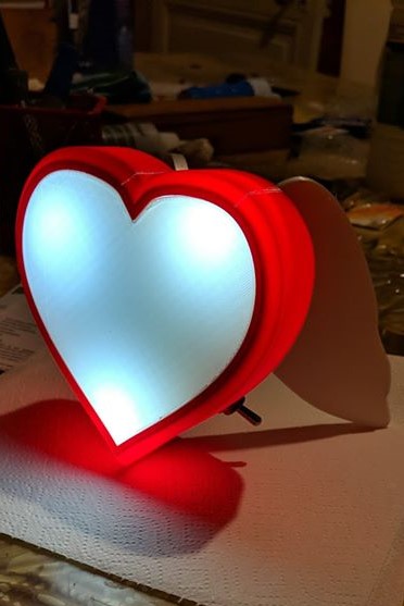 Heart angel Lamp