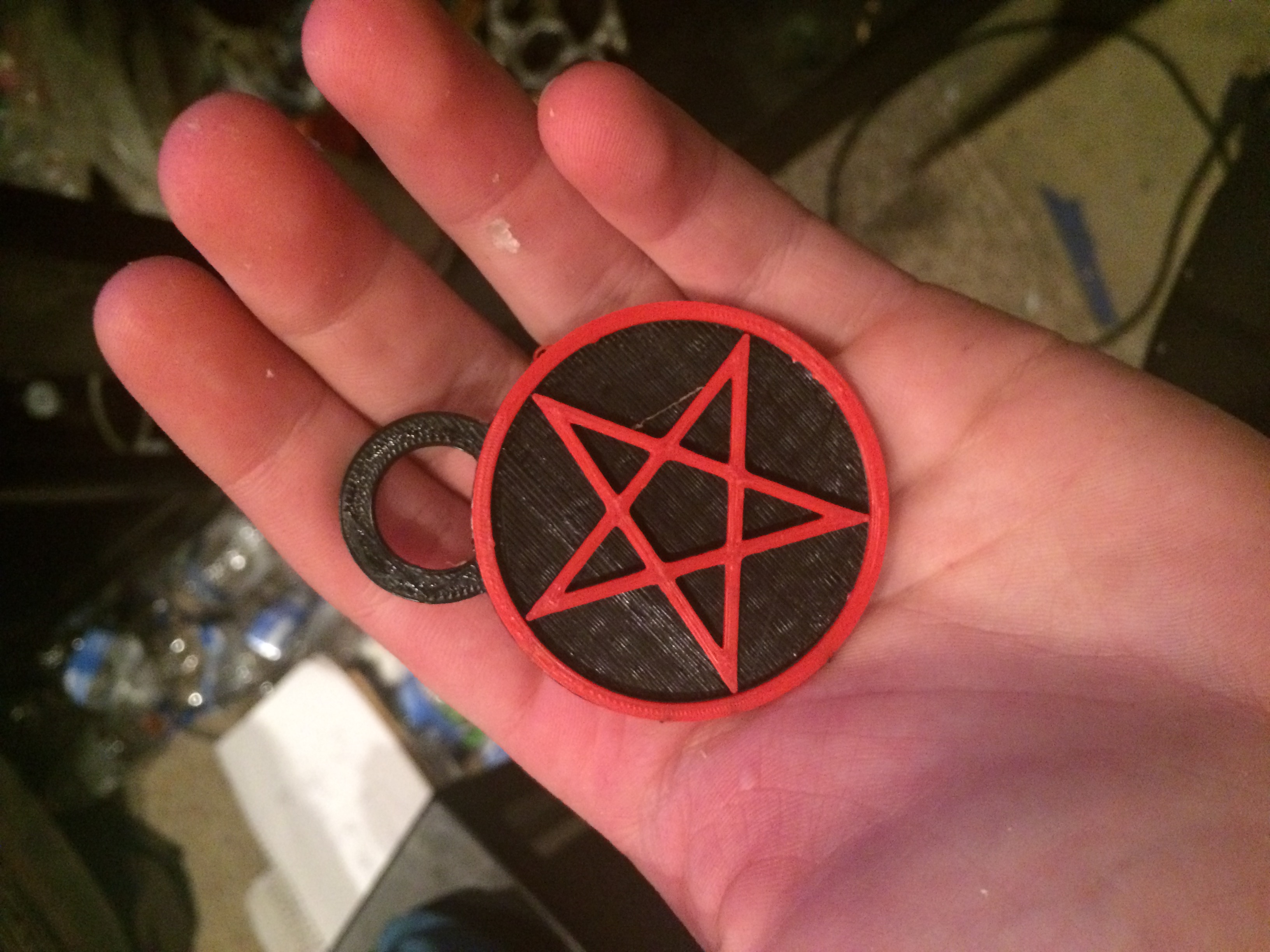 pentagram keychain