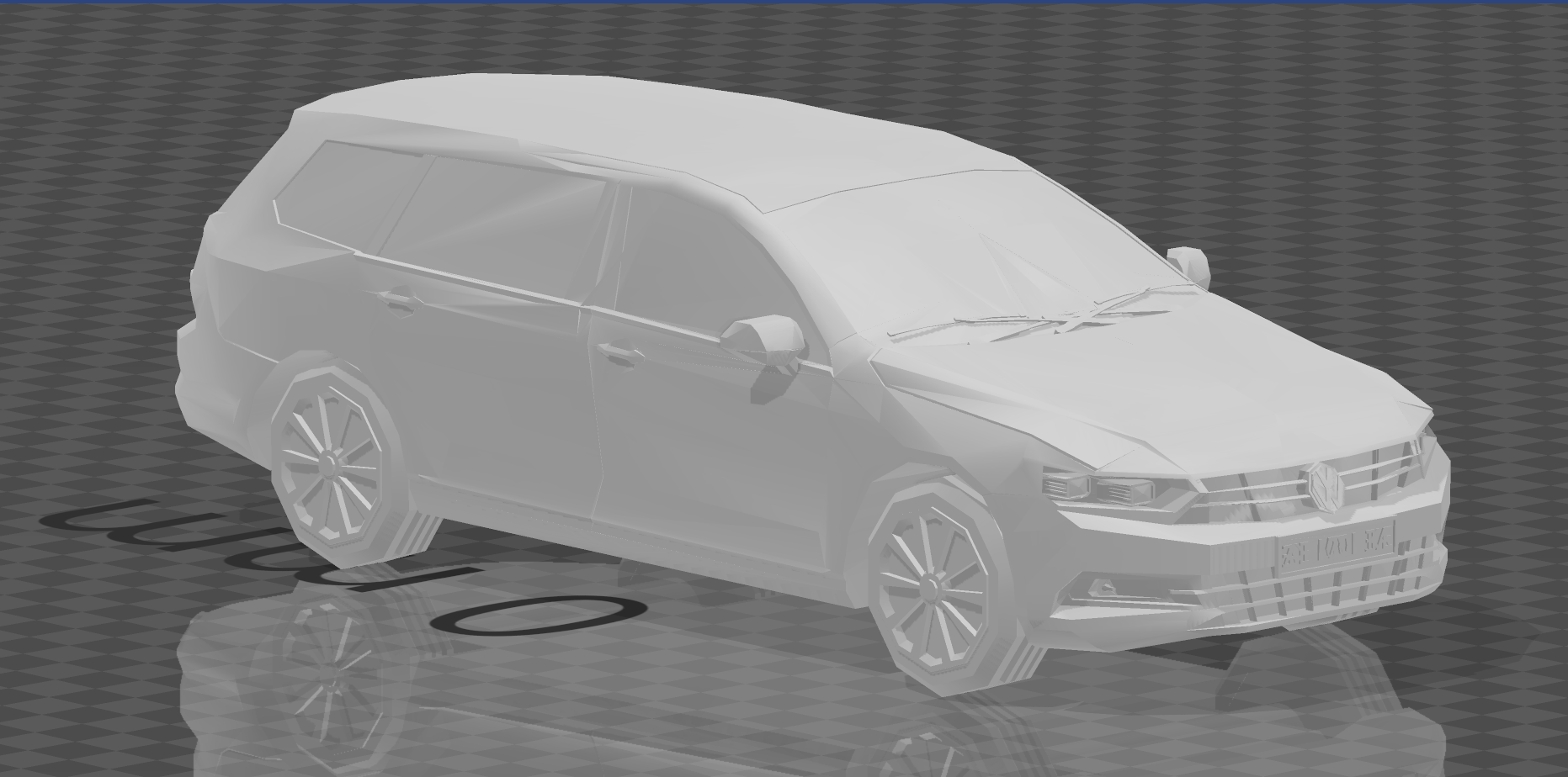 Low Poly 2019 Volkswagen Passat Estate