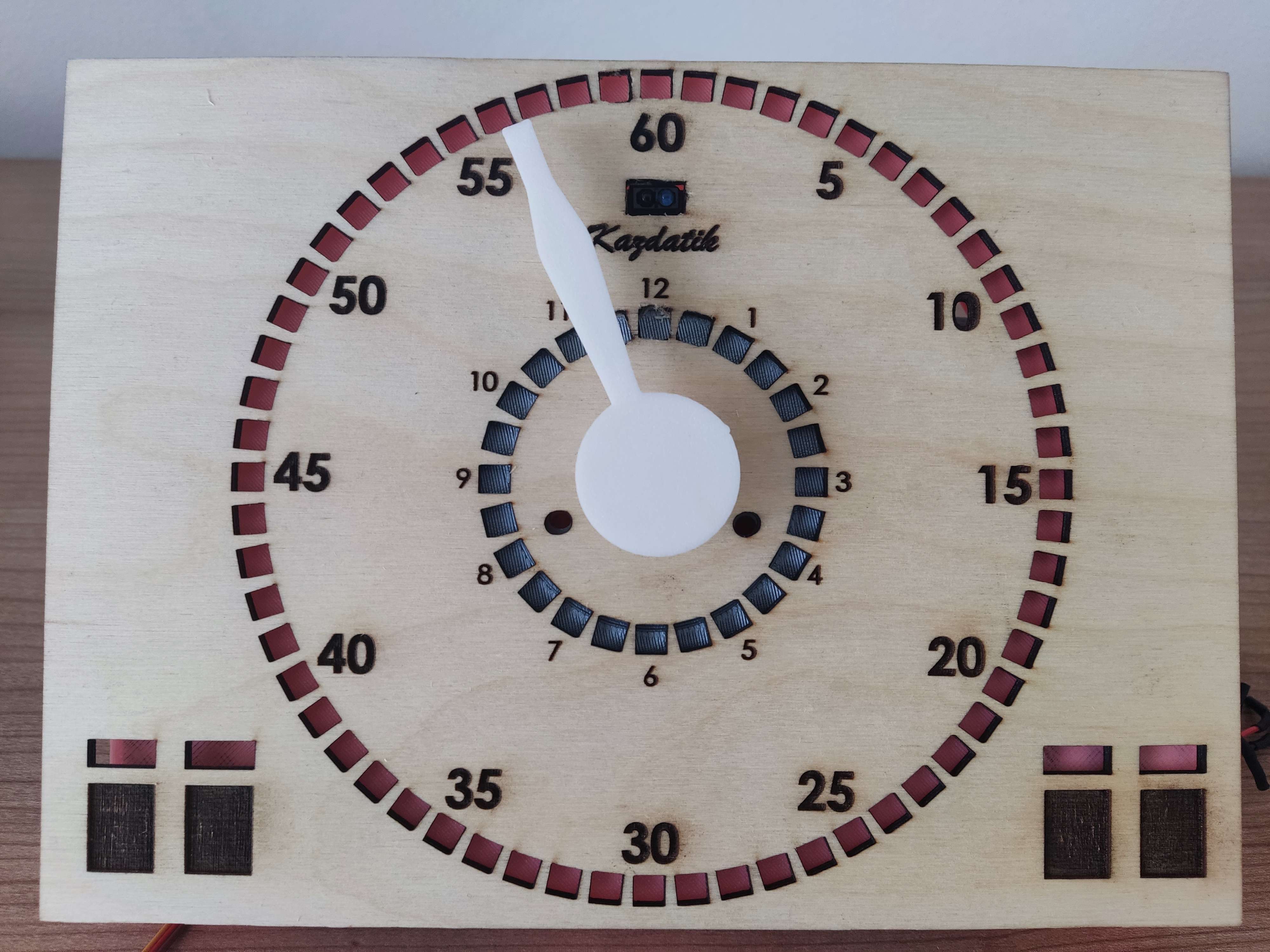 Robotic clock with electronics stand