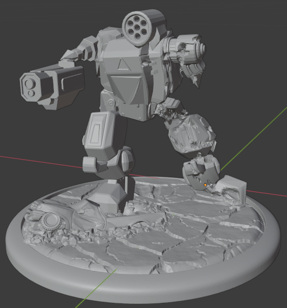Summoner Thor MechWarrior Mech Robot Battle Damaged Battletech