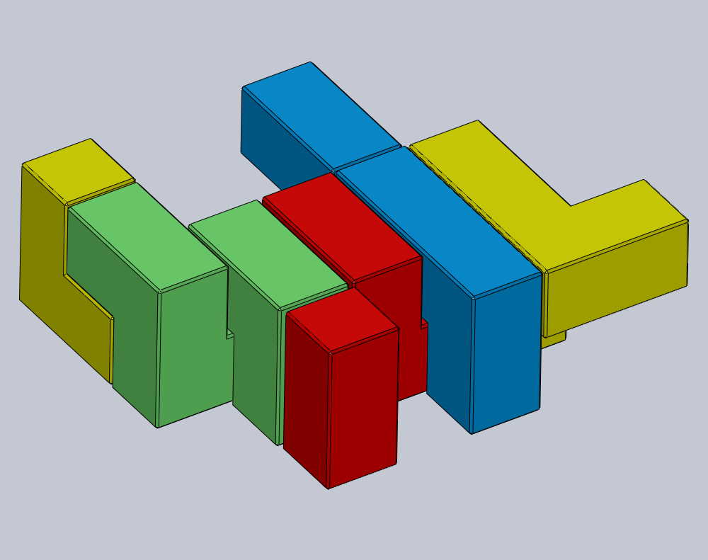 Ubongo 3D (family) puzzle pieces