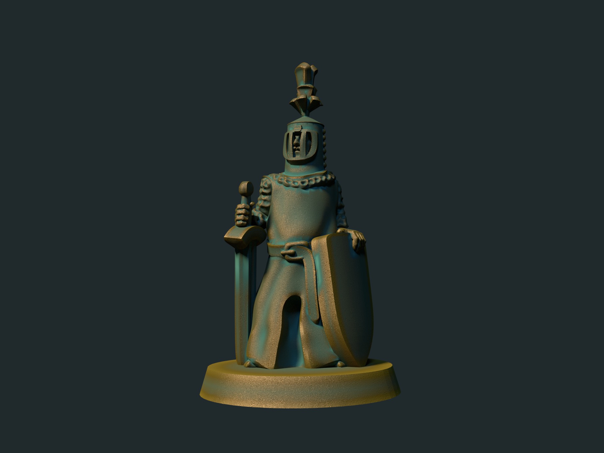 Sir Bedevere 28mm (No supports needed)