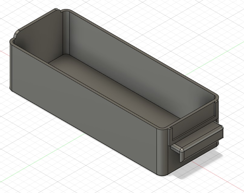 Sichtlagerbox mit Schild 138x53x37