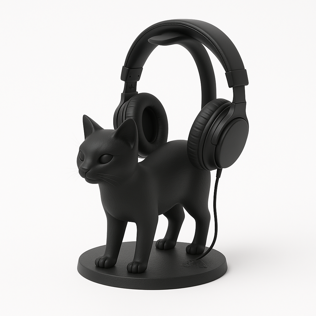 Cat Tail Headphone Stand – Modular Base Edition