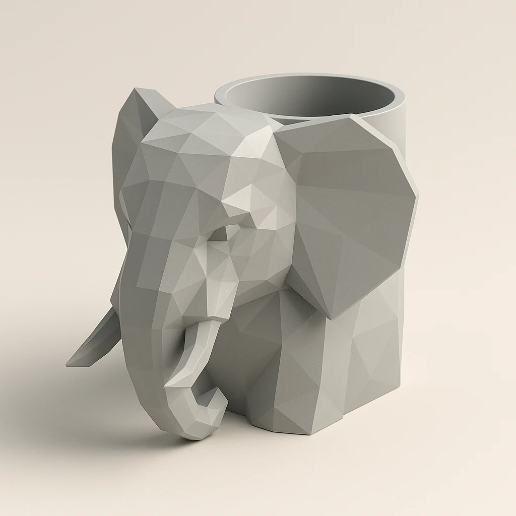 Elephant Bust Pen Holder