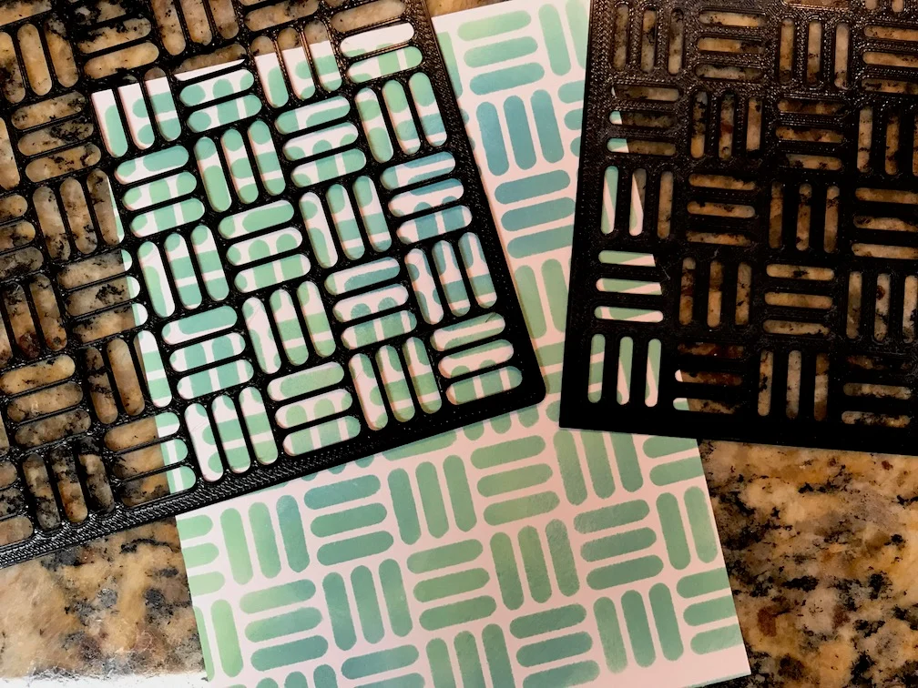 Stencil - Basketweave!