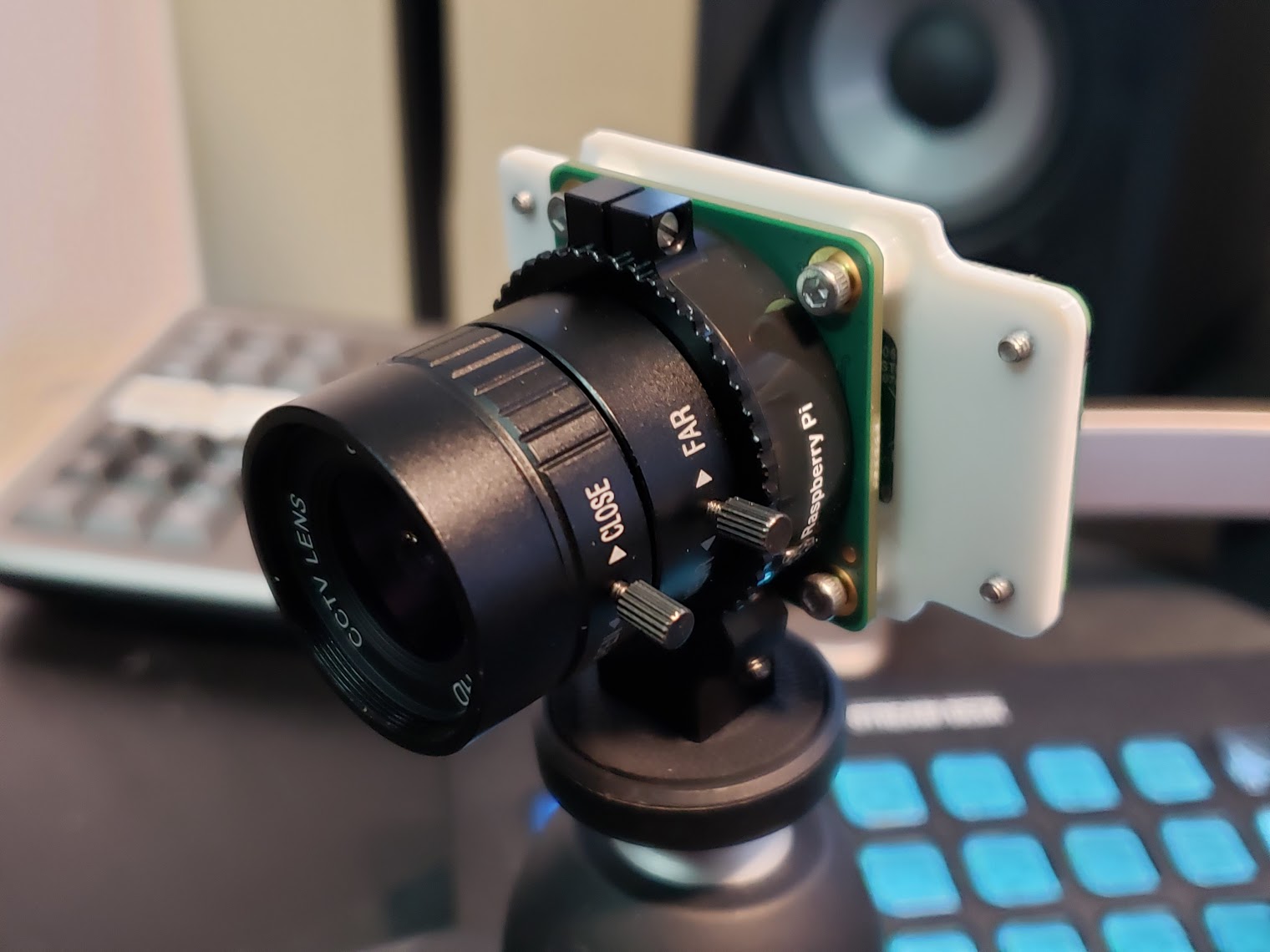 Raspberry Pi HQ Cam Pi0 Mounting Plate - Ultimate Webcam!