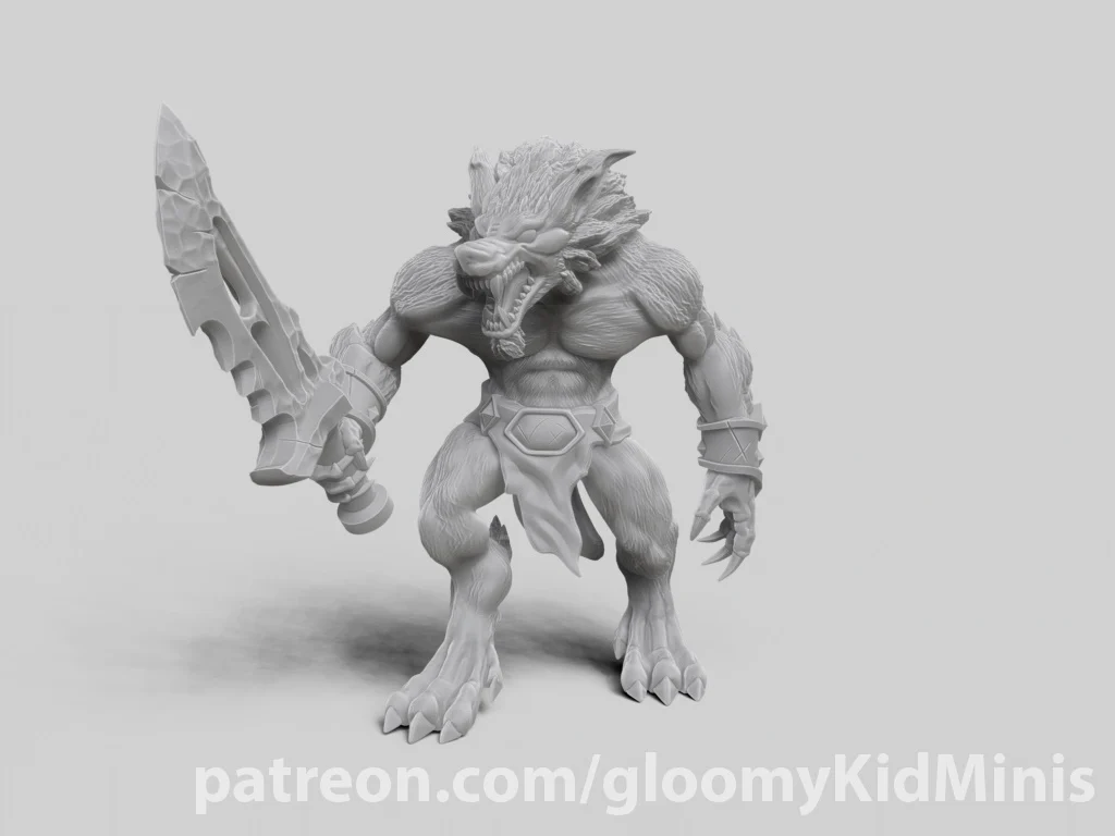 Werewolf Hybrid Form Barbarians