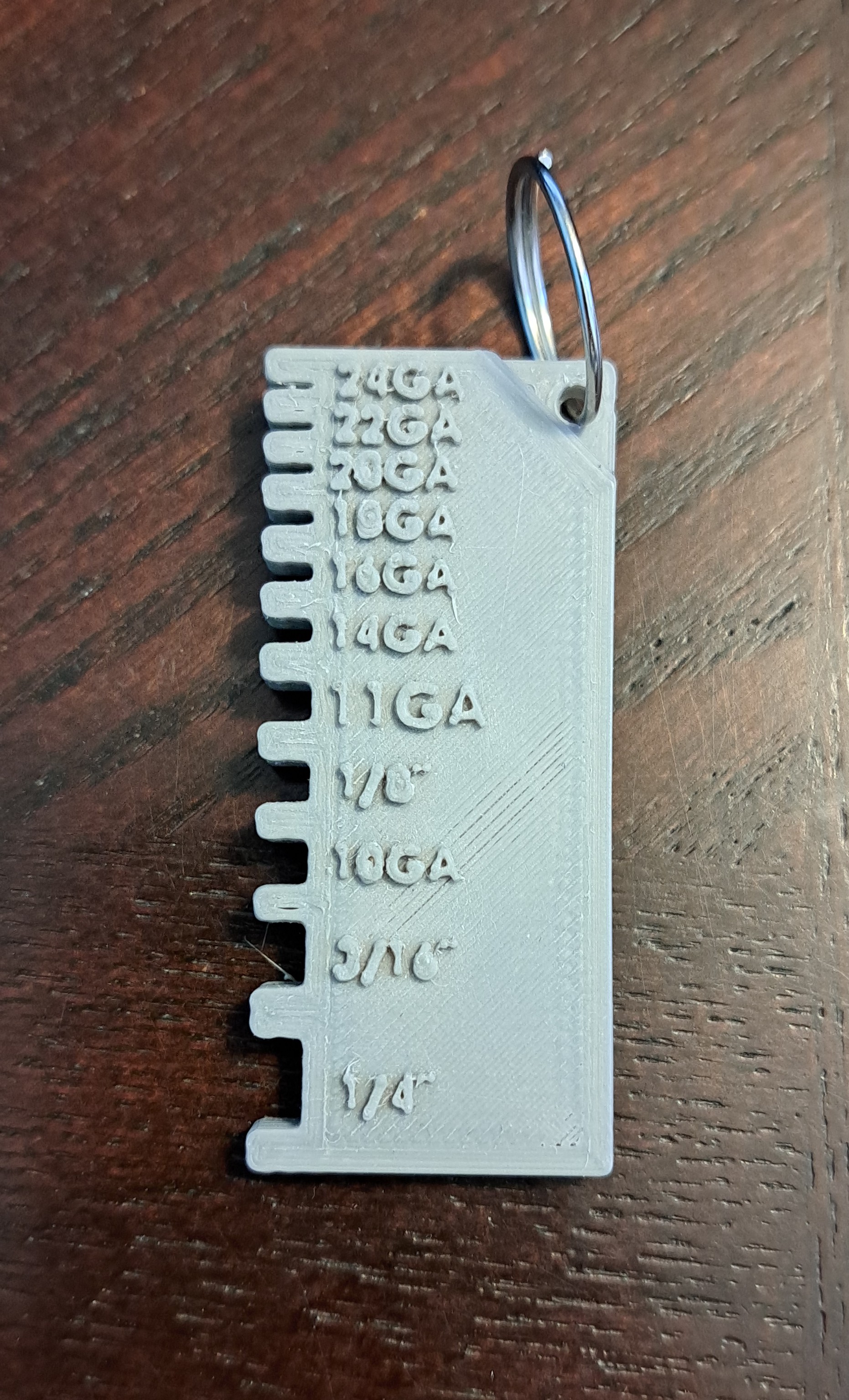 Sheet metal gauge with 11 Gage added