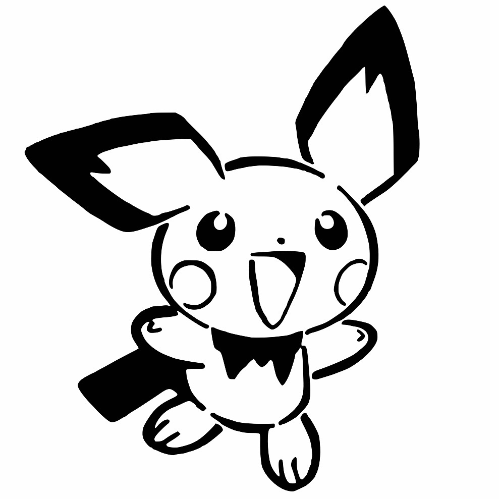Pichu stencil 2