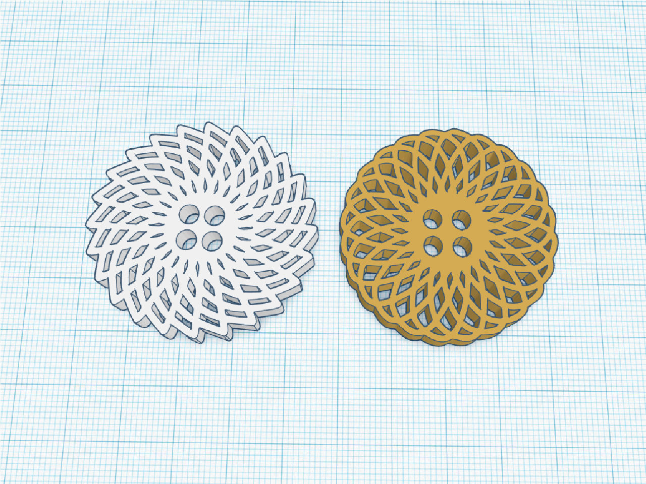 Fancy 4-holed Buttons