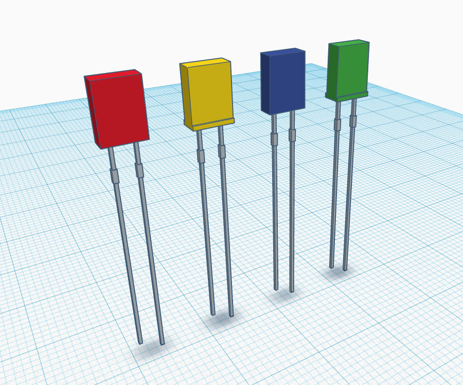 Rectangular LED - 2mm x 5mm x 7mm (Multiple Variations)