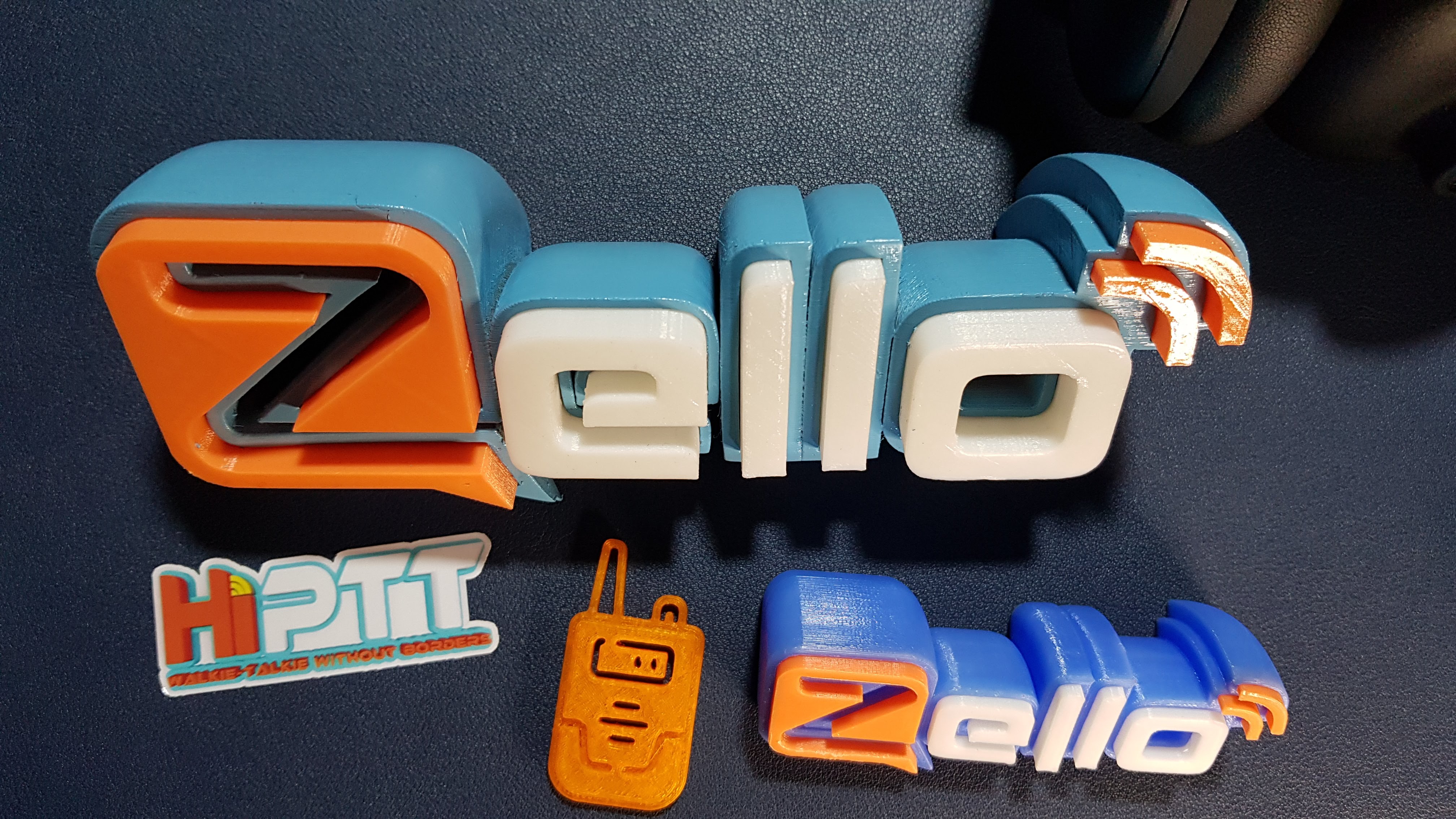 zello walkie talkie app logo badge, keychain.