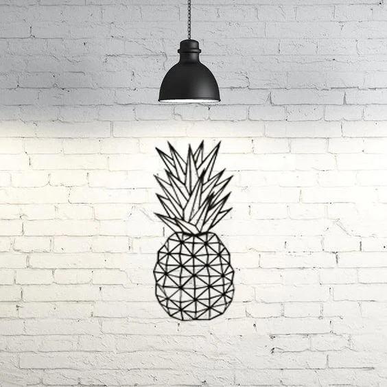 Pineapple wall sculpture 2D