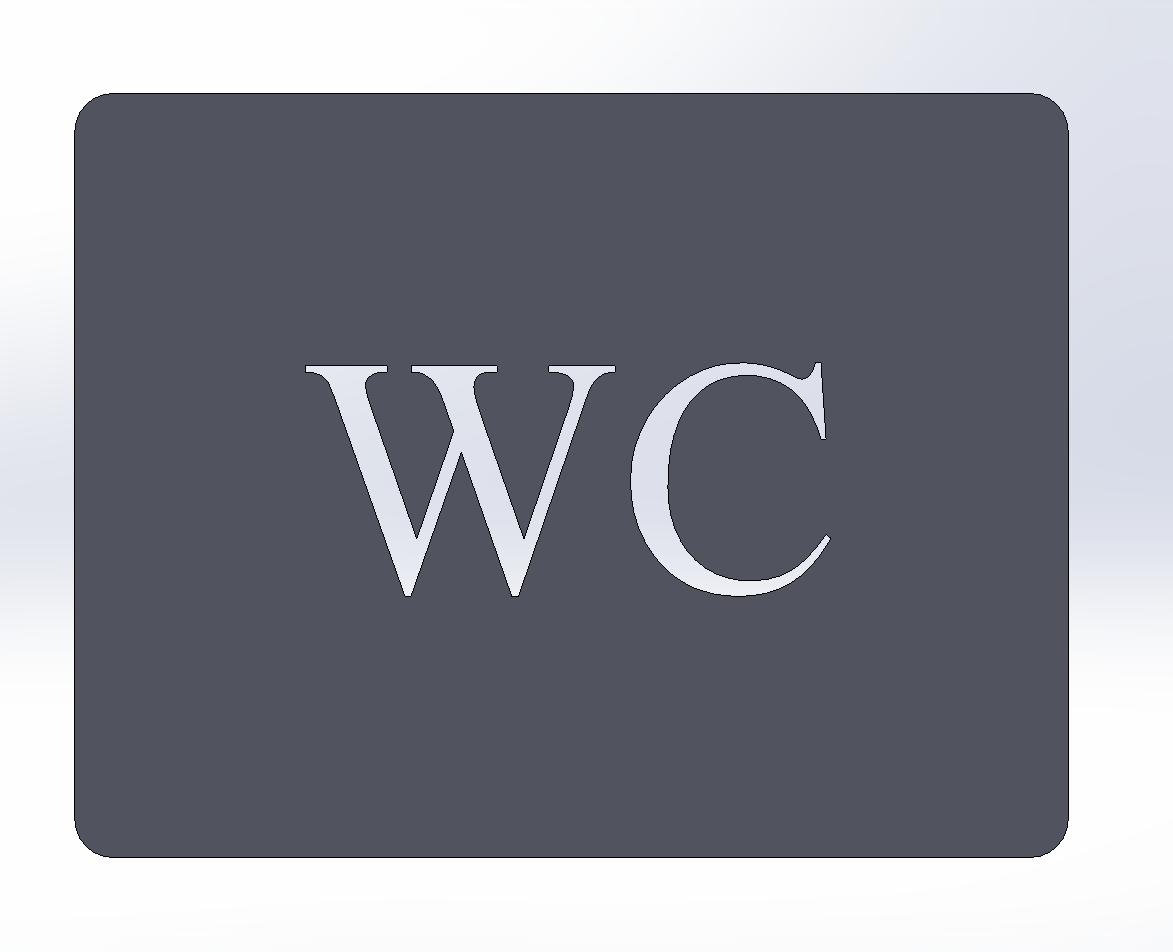 Türschilder / Doorplate WC Eingang Abstellraum