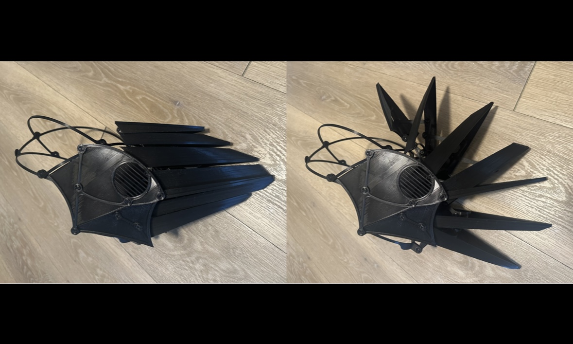 Mechanical Horror Mask (Jaw-controlled, PLA and TPU)