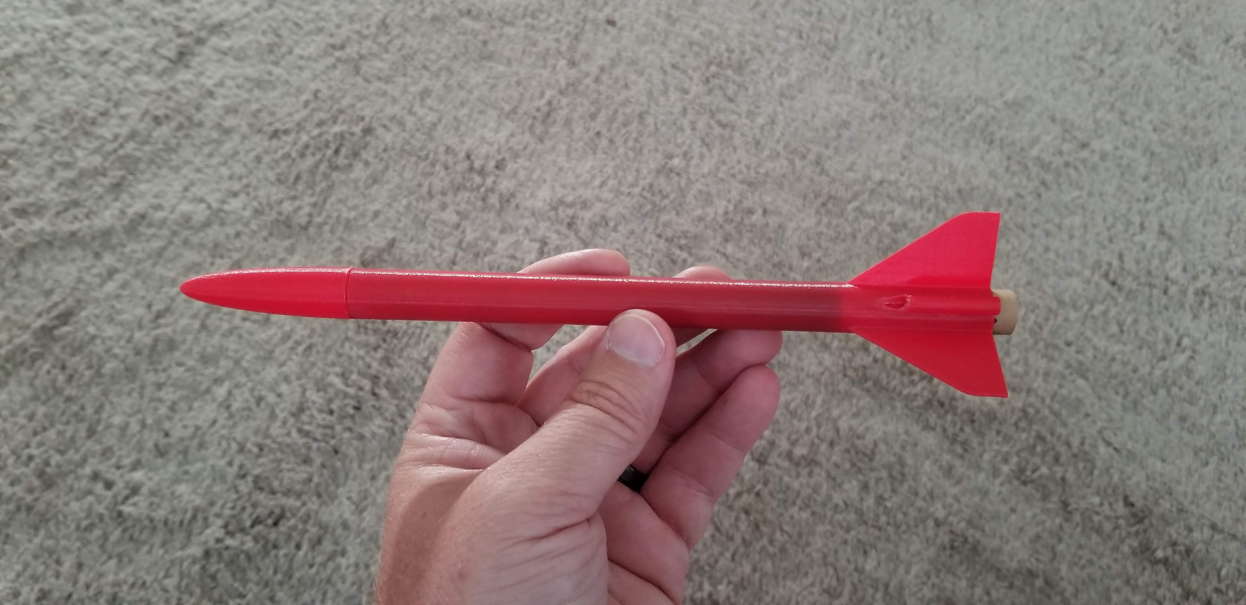13mm Estes Mini Spiralize printed Rocket with (3) different Fin-Types