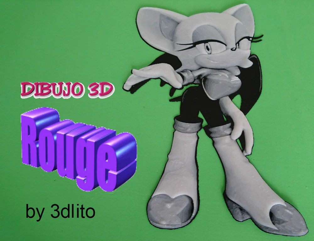 Dibujo 3D Rouge  (sonic)