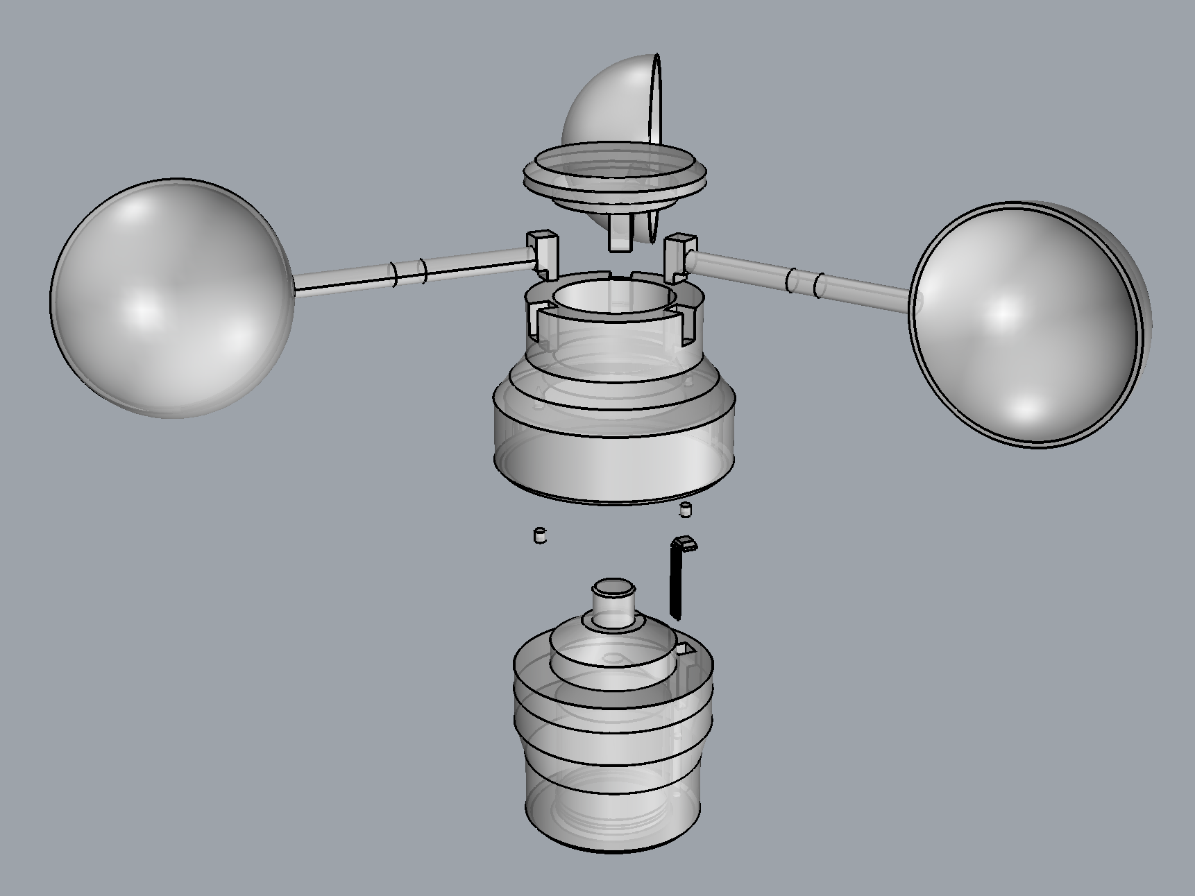 Anemometr v.4.0 - With a Speed Sensor + Rain resistant