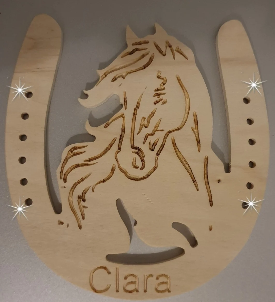 Hufeisen mit Pferd