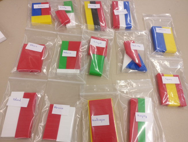 3D4KIDS exercise: European Union/Extra European flags