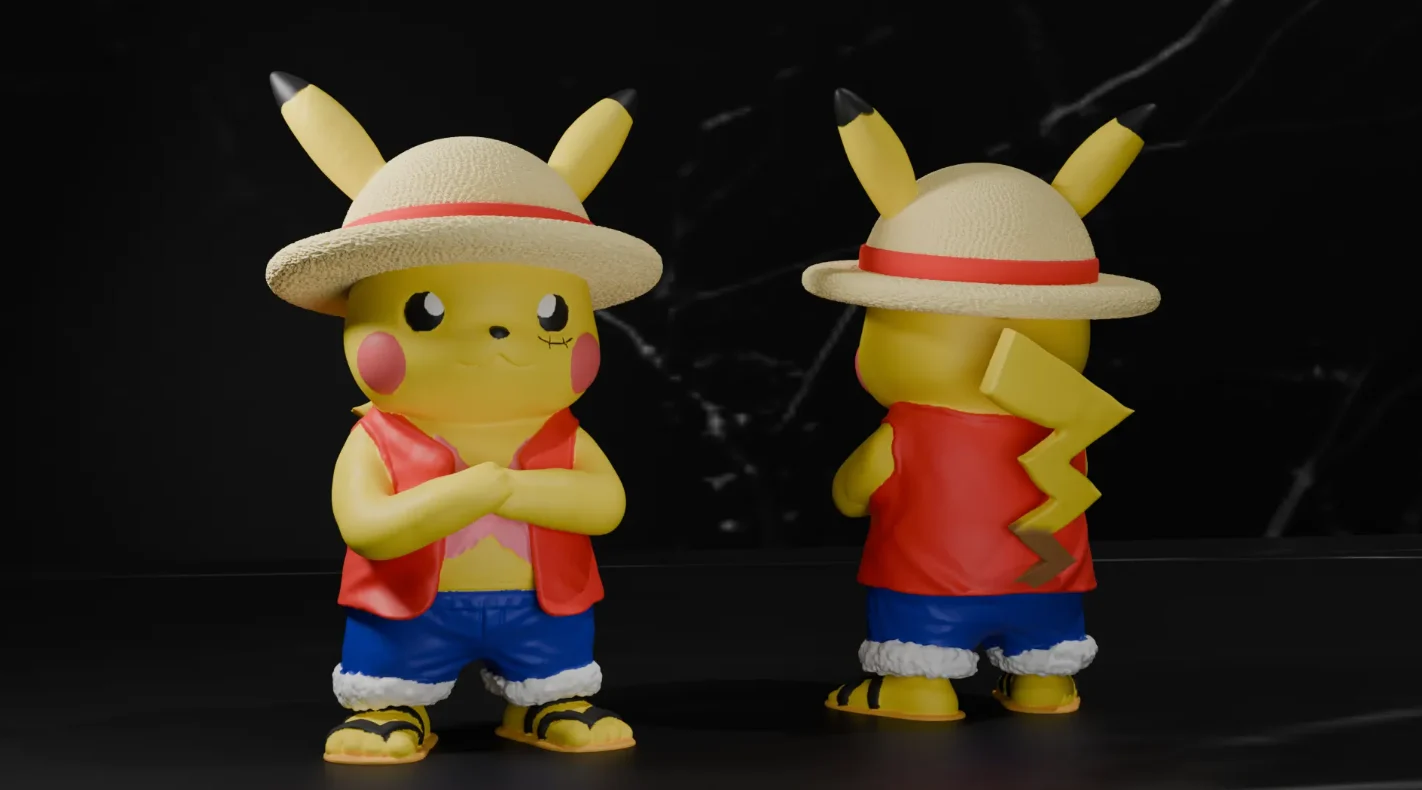 Pikachu X Luffy - Pokemon and One Piece Mashup
