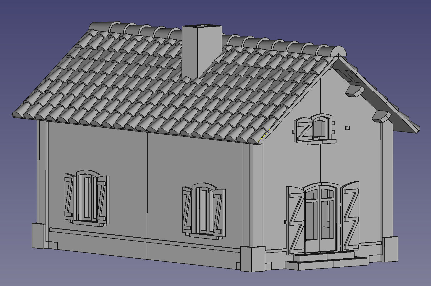 Maison garde barrière echelle H0 1/187