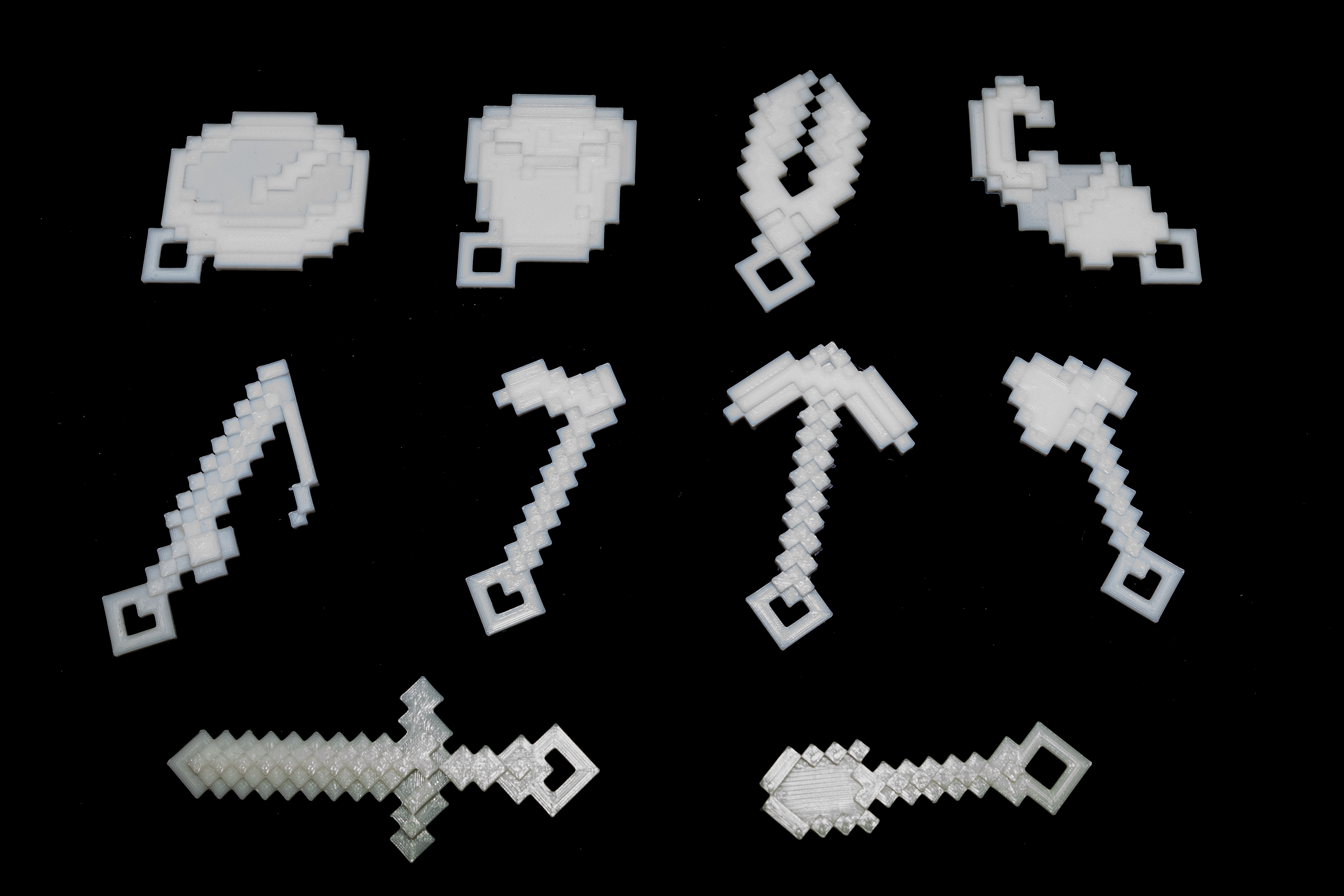 Minecraft tools keychain