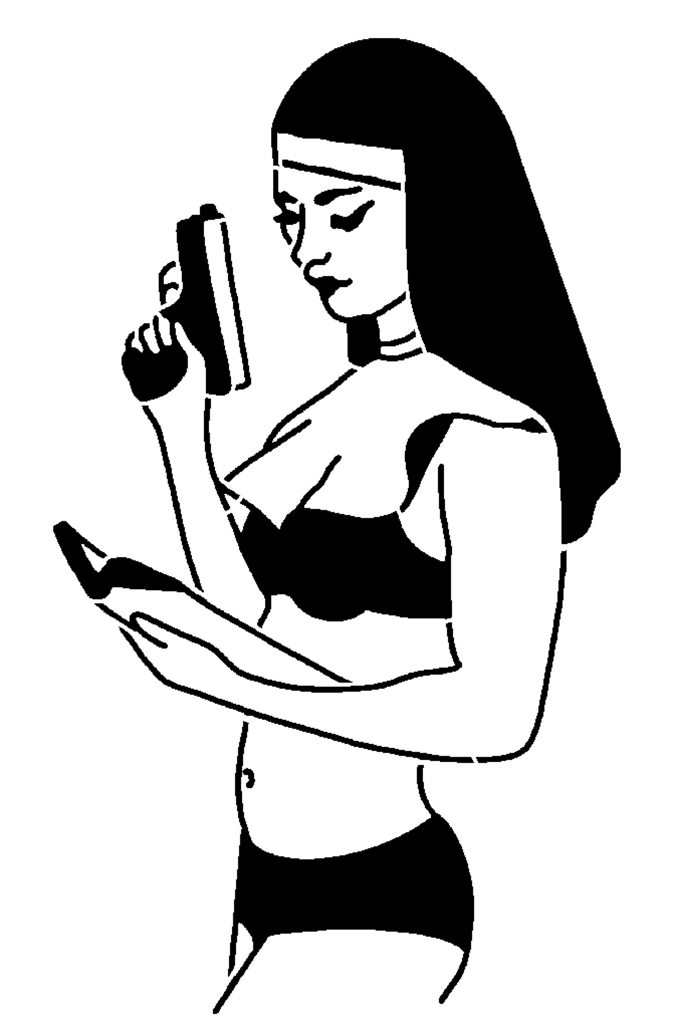 Nun stencil 6