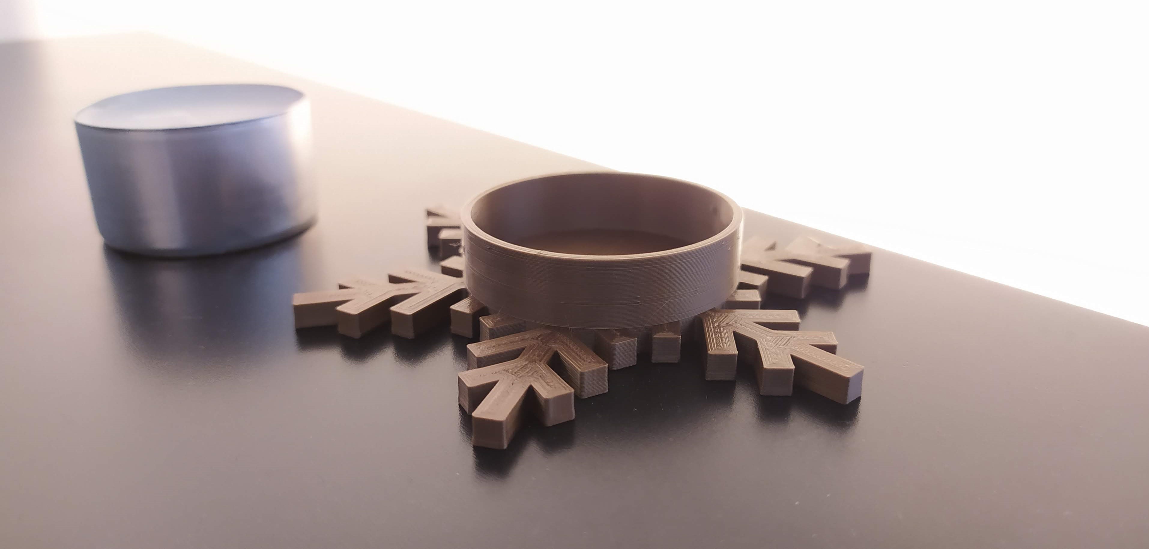 Snowflake led candle holder