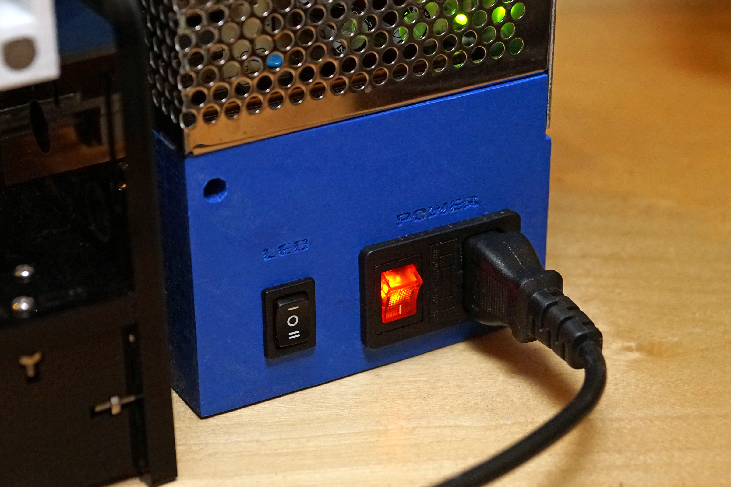 ANET A8 | Power Supply Cover - Power and LED Switch
