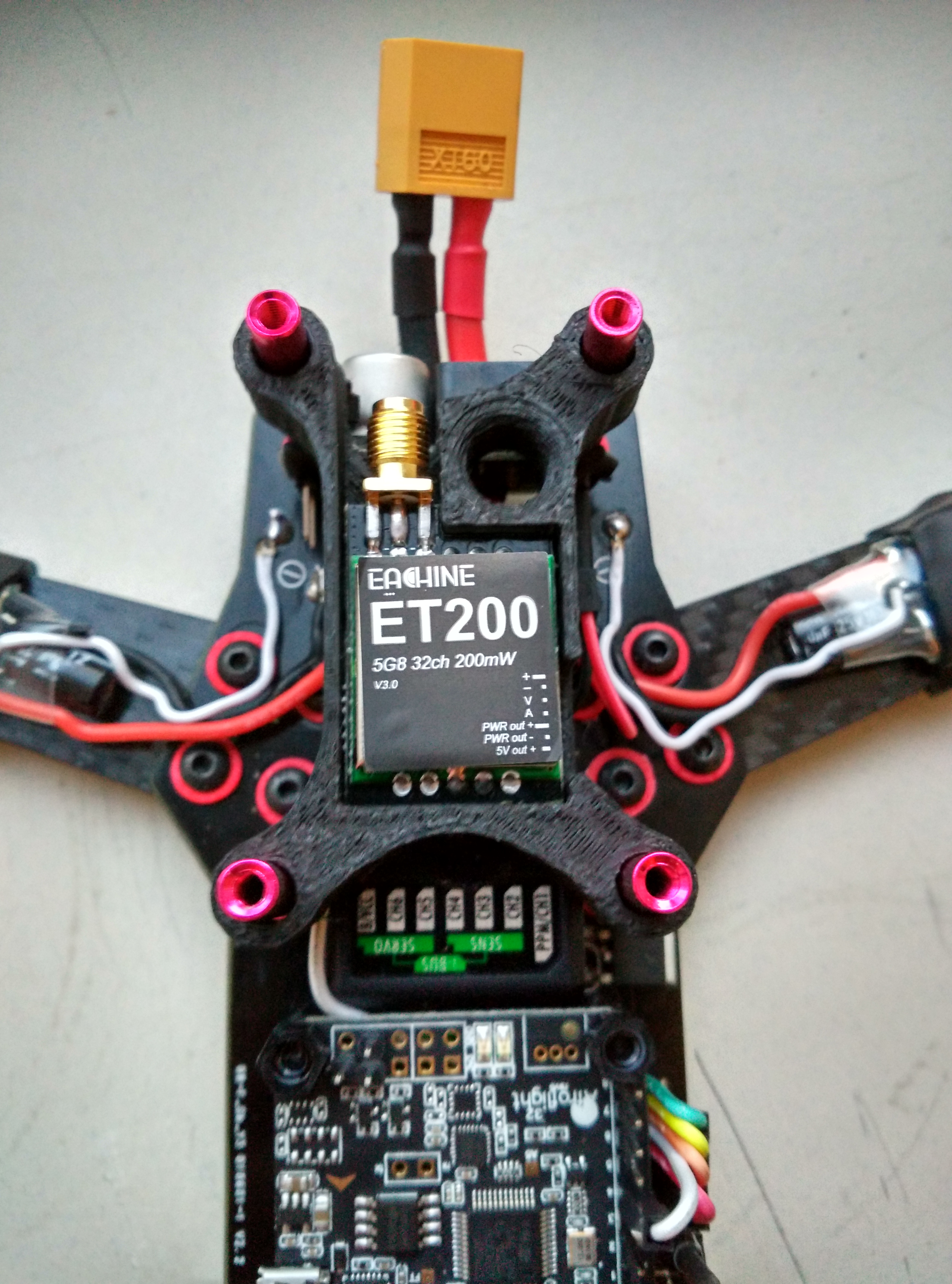 ZMR250 vTX & MinimOSD mount