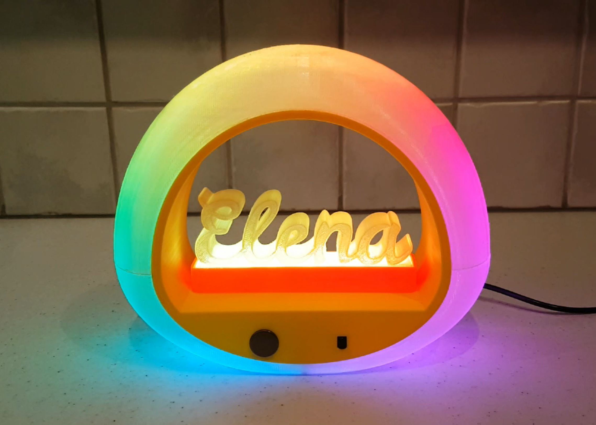 3d printed led night lamp
