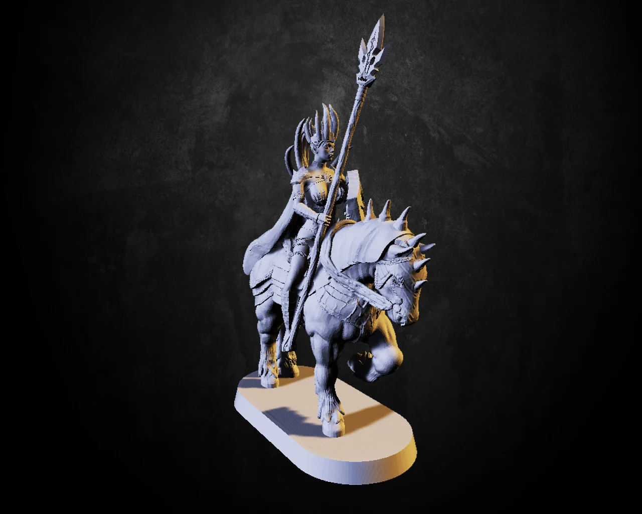 Drow Elf - Queen on Horse