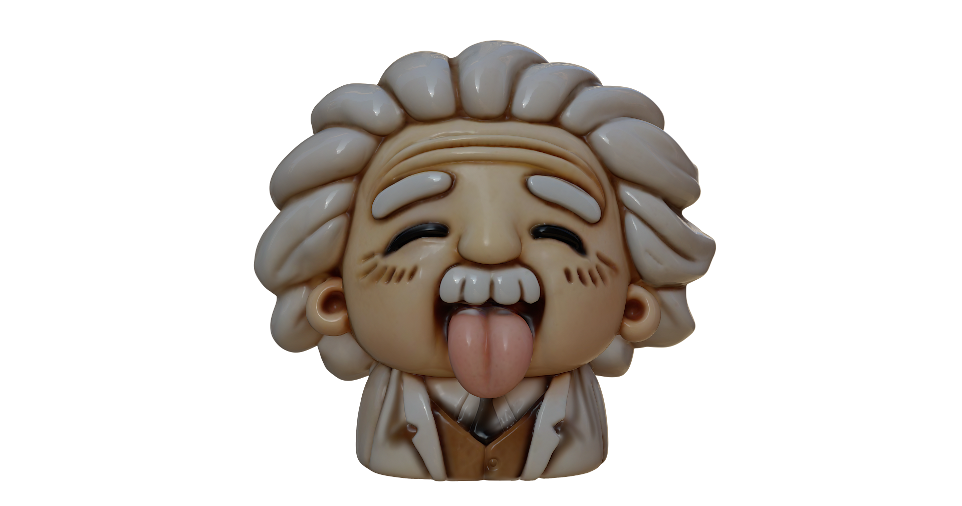 Einstein Tongue Out Chibi Figure